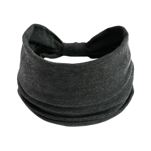 Prolriy Bandana Headbands for Women Elastic Hair Elastic Headband Running Wicking Yoga Non-Slip Headband Sports Headband Exercise Ladies Knotted Wide Hijab Headband Hair Accessories for Women One Size