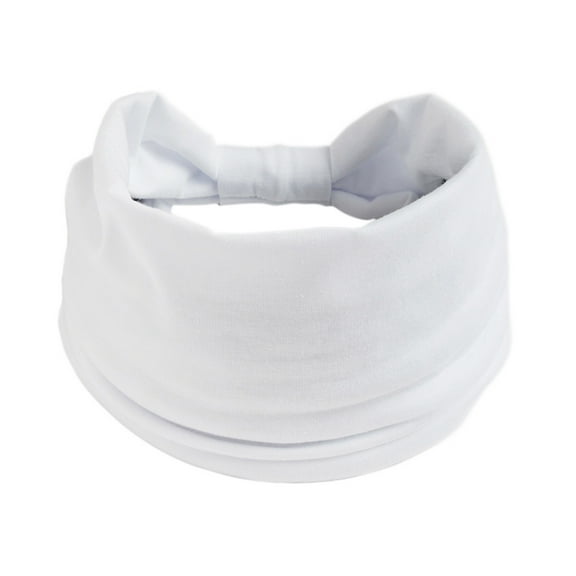 Prolriy Bandana Headbands for Women Elastic Hair Elastic Headband Running Wicking Yoga Non-Slip Headband Sports Headband Exercise Ladies Knotted Wide Hijab Headband Hair Accessories for Women One Size