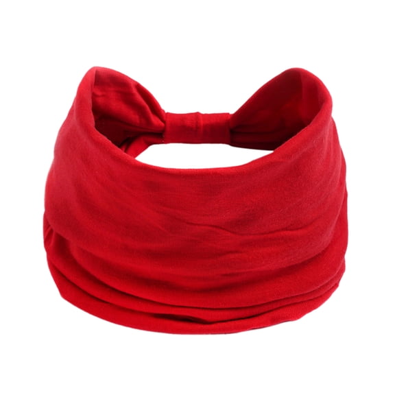 Prolriy Bandana Headbands for Women Elastic Hair Elastic Headband Running Wicking Yoga Non-Slip Headband Sports Headband Exercise Ladies Knotted Wide Hijab Headband Hair Accessories for Women One Size