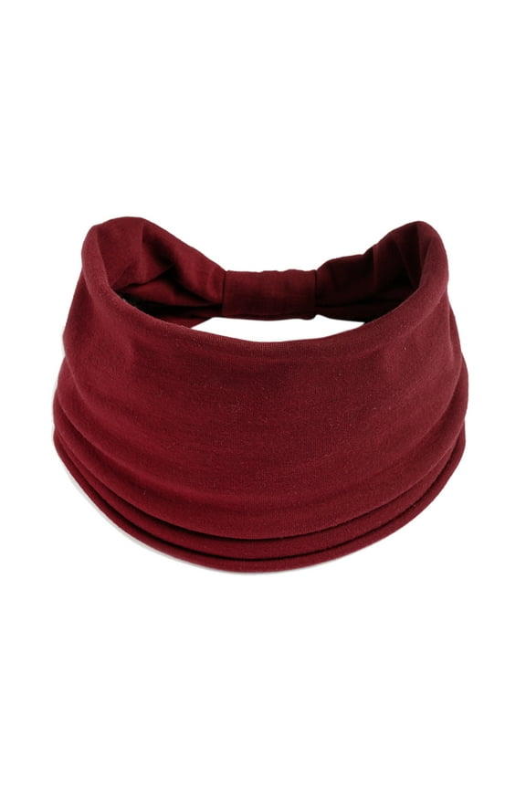 Bandana Headbands for Women Elastic Hair Elastic Headband Running Wicking Yoga Non-Slip Headband Sports Headband Exercise Ladies Knotted Wide Hijab Headband Hair Accessories for Women One Size
