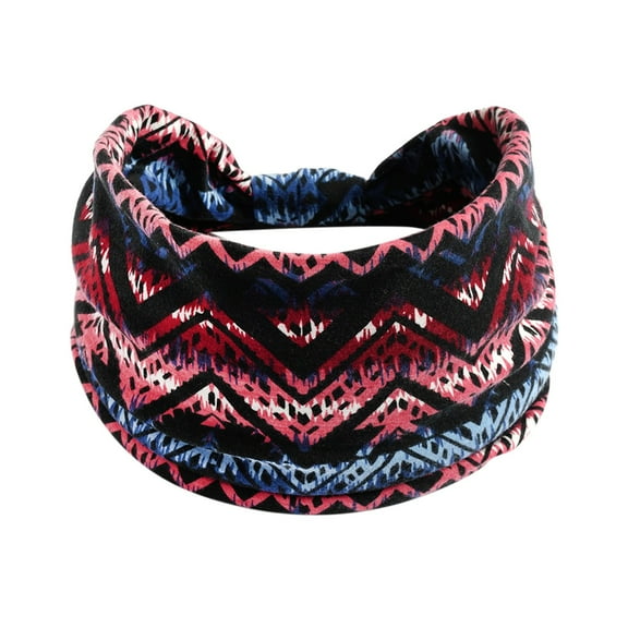 Prolriy Bandana Headbands for Women Elastic Headband Hair Headband Yoga Hijab Exercise Wicking Headband Elastic Non Slip Headband Knotted Running Sports Headband Hair Accessories for Women Hot Pink