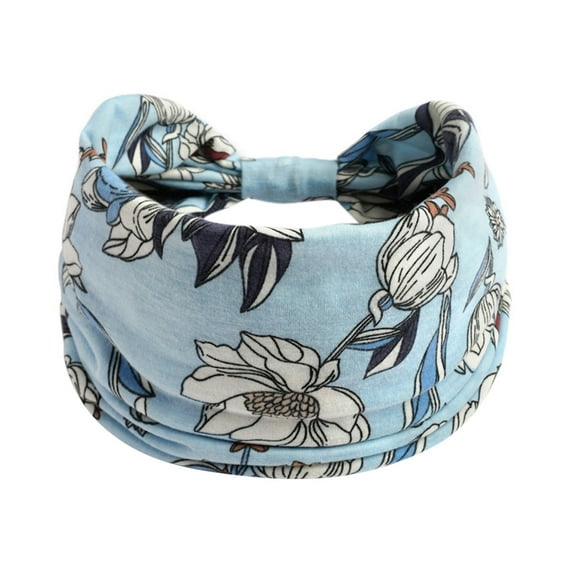 Prolriy Bandana Headbands for Women Running Yoga Headband Exercise Headband Non-Slip Hair Ladies Elastic Knotted Elastic Hijab Headband Wide Wicking Sports Headband Hair Accessories for Women