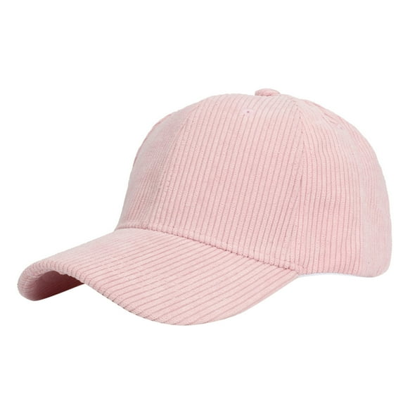 Prolriy Baseball Cap Corduroy Baseball Cap for Men Women Sports Hats Warm Outdoor Travel Gift Hats for Men Pink One Size
