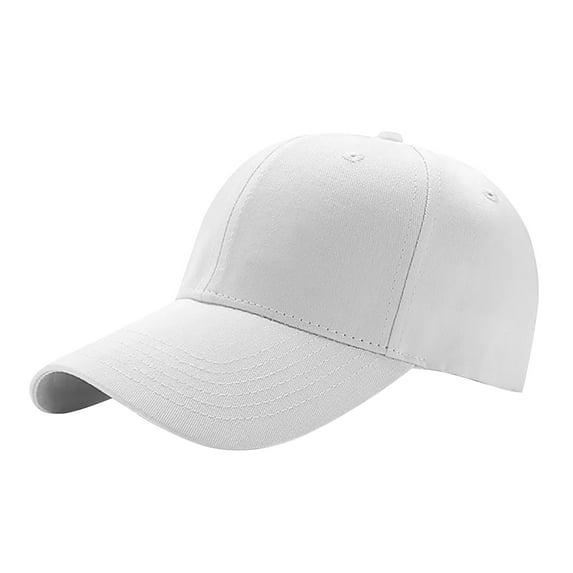 Prolriy Baseball Cap Hats for Men Women Baseball Casual Summer Outdoors 1Pc Color Solid Women's Cap Sports Men's Hat and Baseball Caps Trucker Hat White