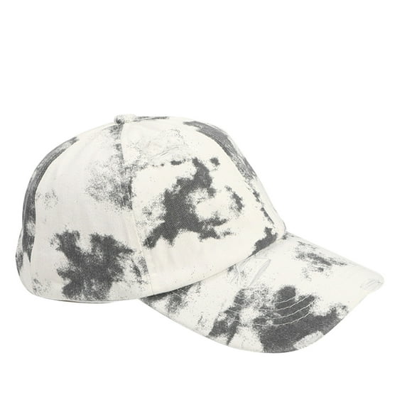 Prolriy Baseball Cap Hats for Men Women Unisex Classic Low Profile Cotton Baseball Cap Tie Dye Ink Painting Soft Unconstructed Size Dad Hat Trucker Hat White