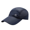 thumbnail image 1 of Prolriy Baseball Cap Hats for Men Women Unisex Mesh Cap Breathable Hat Work Cap Plain Sunshade Baseball Cap Mountain Climbing Outdoors Summer Cap Trucker Hat Navy, 1 of 3