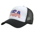 thumbnail image 1 of Prolriy Baseball Cap Hats for Men Women Baseball Cap European and American Printed Duck Tongue Net Hat American Flag Baseball Hat Trucker Hat White1, 1 of 3
