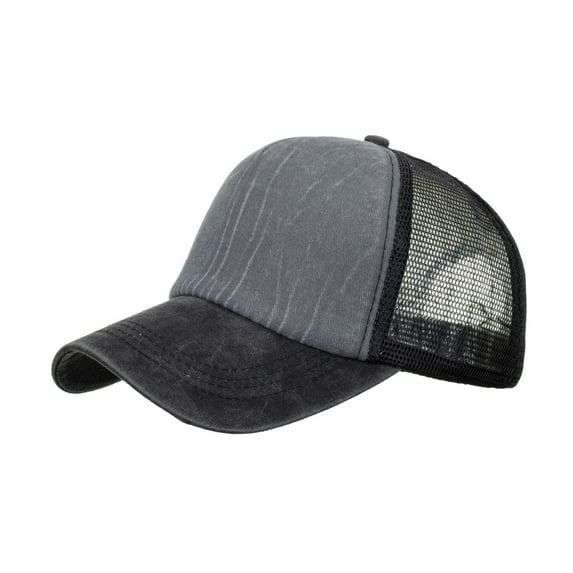 Prolriy Baseball Cap Hats for Men Women Fashion Women Men Sport Hit Color Breathable Beach Baseball Cap Hip Hop Hat Sun Hat Trucker Hat Grey