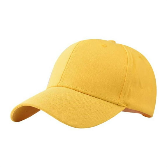 Prolriy Baseball Cap Hats for Men Women Solid Color Duck Hat Trend Personality Outdoor Print Breathable Mesh Hat Trucker Hat Yellow