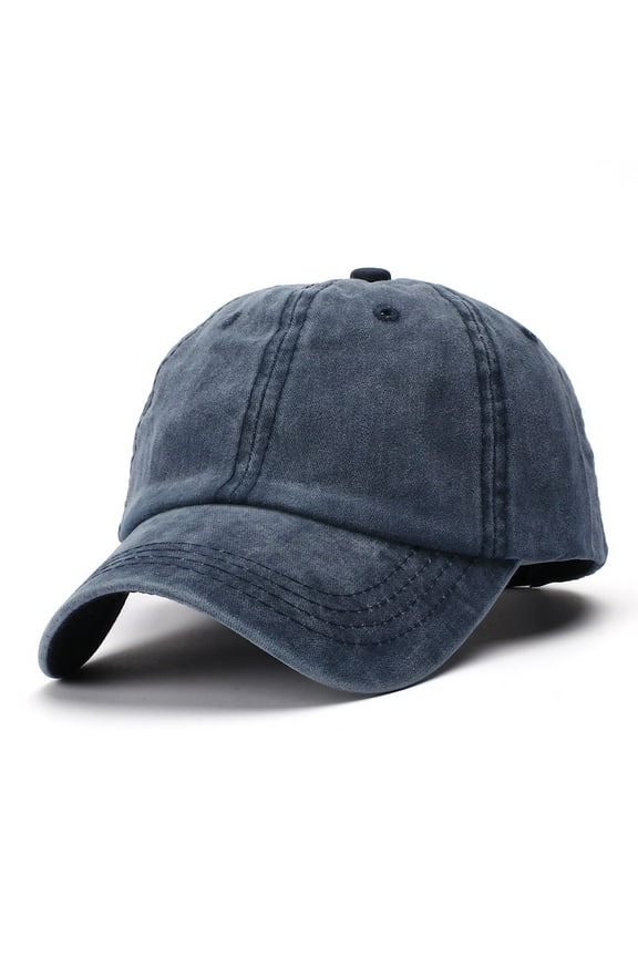 Baseball Cap Hats for Men Women Solid Washed Hat Baseball Casual Cap Unisex Children Adjustable Baseball Baseball Caps Trucker Hat Navy