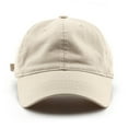 thumbnail image 1 of Prolriy Baseball Cap Hats for Men Women Splice Hat Adjustable Washed Hole Casual Unisex Denim Cap Baseball Visors Trucker Hat Beige, 1 of 2