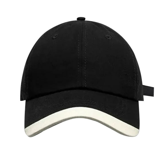 Prolriy Baseball Cap Hats for Men Women Spring/Summer Big Headed Soft Top Colored Duck Tongue Hat Baseball Hat Trucker Hat Black