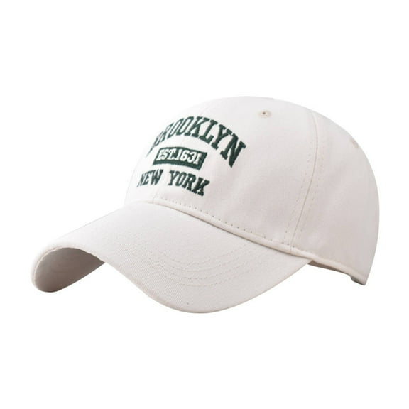 Prolriy Baseball Cap Hats for Women Alphabet Embroidery Solid Color Hat Personality Outdoor Print Breathable Mesh Hat Hats for Men Beige