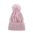 thumbnail image 1 of Prolriy Beanie for Women Ski Women Hat Ski Warm Knit Cap Crochet Casual Fashion Winter Wool Beanie Winter Hats for Women Pink, 1 of 7