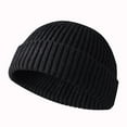 thumbnail image 1 of Prolriy Beanies Hats Men Acrylic Winter Womens Knit Knitted Hat Cap Men Warm for Women Baseball Caps Brimless Caps Hats for Men Black One Size, 1 of 1