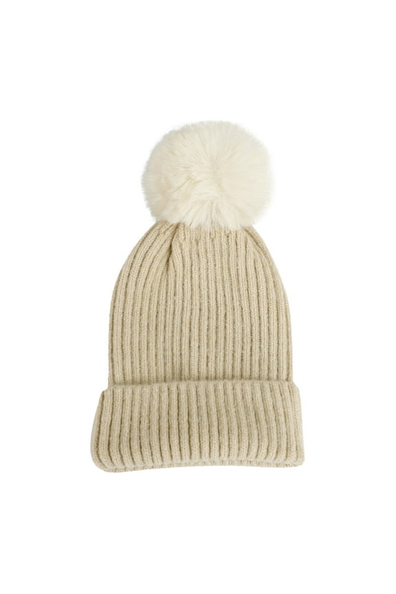 Beanies Hats Men All Girls Boys Winter Hats Fleece Warm Thick Fashion Knitted Hat, Hats for Men Beige One Size