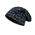 thumbnail image 1 of Prolriy Beanies Hats Men Collar Wrap Unisex Hat Turban Head Ruffle Hat Scarf Women&Men Print Baseball Caps Hats for Men Navy, 1 of 5