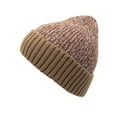 thumbnail image 1 of Prolriy Beanies Hats Men Color Matching Jacquard Autumn and Winter Knitted Hat Outdoor Thickened Fashion Versatile Ear Wool Hat Hats for Men Khaki M, 1 of 3