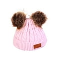 thumbnail image 1 of Prolriy Beanies Hats Men Ear Warm Hat Women Thicken Unisex for Men with Warm and Hairball Winter Hat Baseball Caps Wool Beanie Winter Hats for Women Pink, 1 of 2