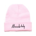 thumbnail image 1 of Prolriy Beanies Hats Men Hat Unisex Keep Hats Wool Warm Winter Fashion Knitted Baseball Caps Hats for Men Pink, 1 of 3