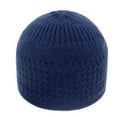 thumbnail image 1 of Prolriy Beanies Hats Men Knitted Hemming Warm Hat Hats Wool Winter Unisex Fashion Keep Baseball Caps Hats for Men Navy, 1 of 7