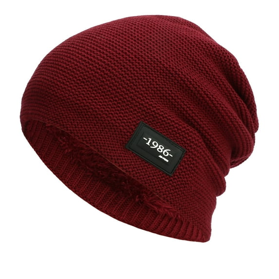 Prolriy Beanies Hats Men, Men Womens Autumn and Winter Square Pile Hat Lattice Pile of Hats Retro Warm Fashion Hat Hats for Men Wine