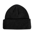 thumbnail image 1 of Prolriy Beanies Hats Men, Men's and Women's Hats Solid Color Cute Chunky Caps Knitted Super Soft Stretchable Warm Winter Hat, Hats for Men Black One Size, 1 of 4