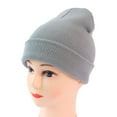 thumbnail image 1 of Prolriy Beanies Hats Men, Men's and Women's Knitting Pullover Hat Warm Wool Hat in Autumn and Winter Solid Fashion Knitting Hat Wool Beanie Winter Hats for Women Grey, 1 of 4