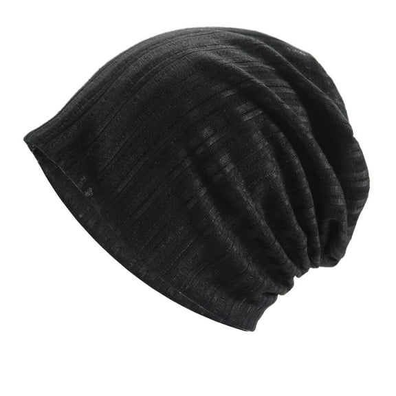 Prolriy Beanies Hats Men, Men's and Women's Warm Soft Hat Lightweight Slouch Solid Color Knitted Hats Soft Hat for Autumn and Winter Wool Beanie Winter Hats for Women Black