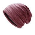 thumbnail image 1 of Prolriy Beanies Hats Men Men's and Women's Warm Hat Lightweight Slouch Solid Color Knitted Hats Soft Hat for Autumn and Winter Hats for Men Red, 1 of 5