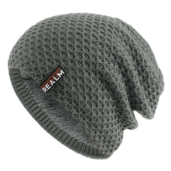 Prolriy Beanies Hats Men Winter Hats for Men Women Soft Warm Knit Hat Ski Stocking Cuffed Cap Hats for Men Grey