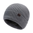 thumbnail image 1 of Prolriy Beanies Hats Men Winter Woolen Hat Womens Loose Woolen Hat Oversized Knitted Warm Winter Hat Suitable for Cold Weather One Size Hats for Men Grey, 1 of 2