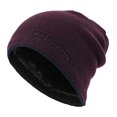 thumbnail image 1 of Prolriy Beanies Hats Men Winter Woolen Hat Womens Loose Woolen Hat Oversized Knitted Warm Winter Hat Suitable for Cold Weather One Size Hats for Men Wine, 1 of 2