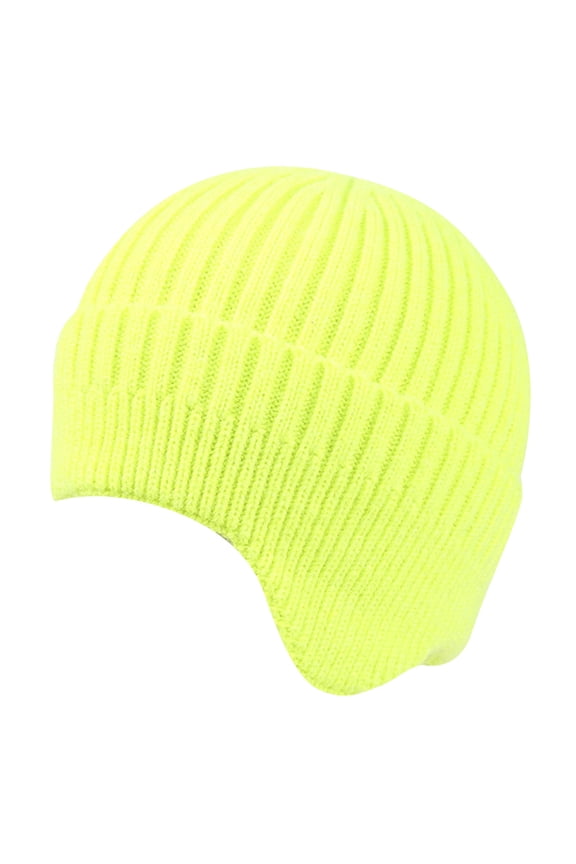 Beanies Hats Men Women's Foldable Handmade Ear Warm Wool Cap Cotton Hat Knitted Hat Windproof Cold Sweat Hat Wool Beanie Winter Hats for Women Yellow1