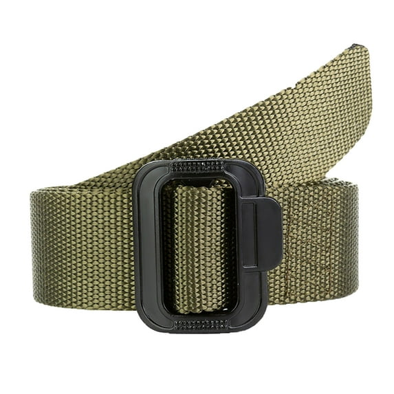 Prolriy Belt Men, Mens Adult Unisex Canvas Quick Release Buckle Outer Belt Men's Outdoor Training Belt Mens Belt Army Green