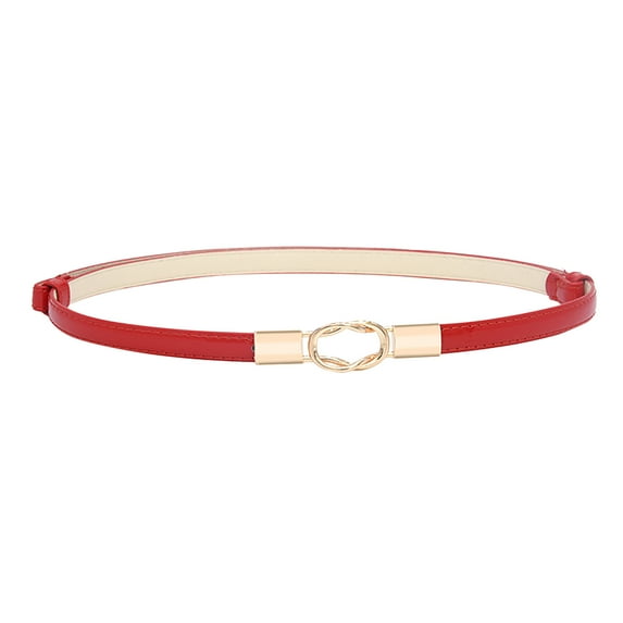 Prolriy Belts for Women Belt for Dresses Retro Stretch Ladies Waist Belt Womens Belt Red