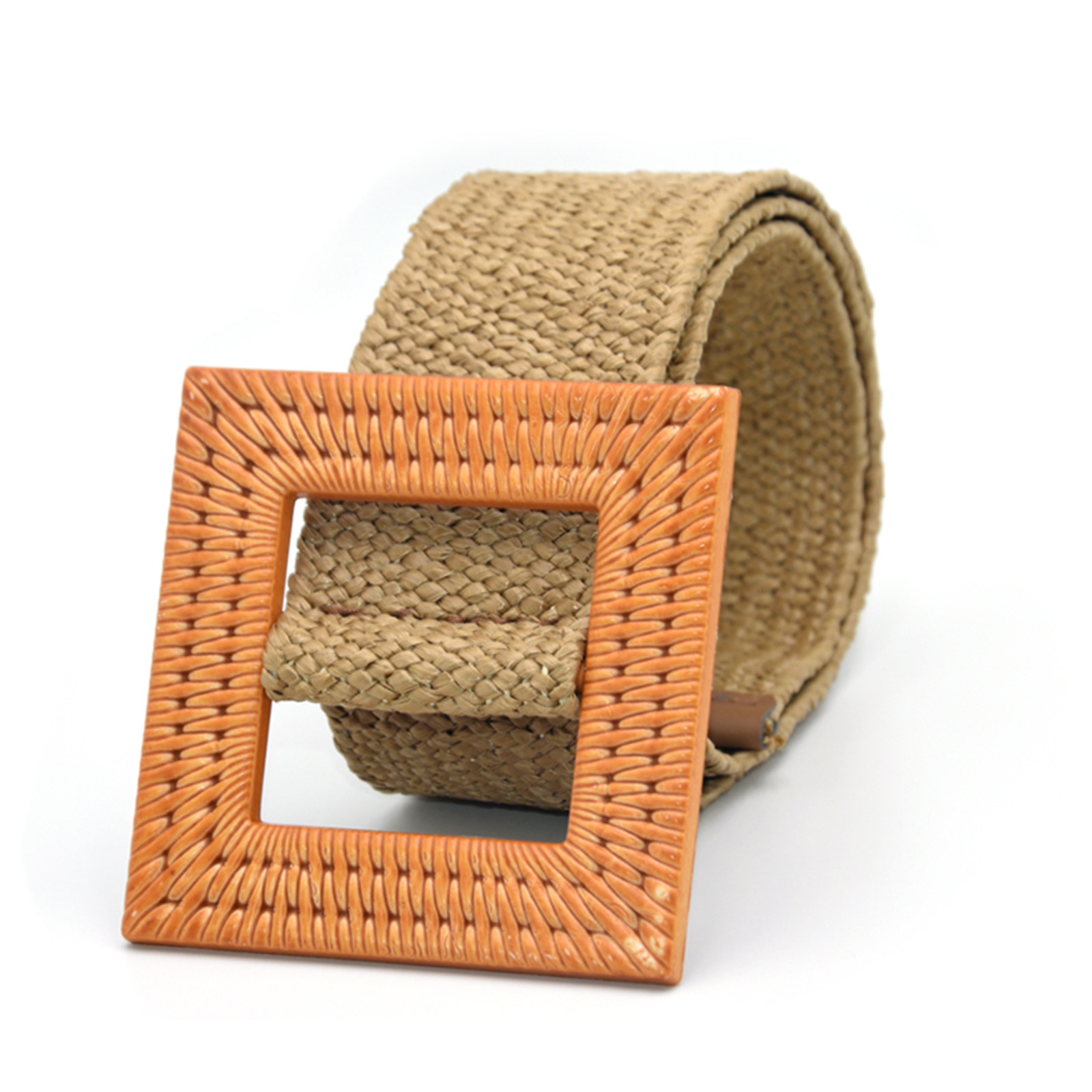 Prolriy Belts for Women Belts for Dresses Elastic Rattan Waist Band ...