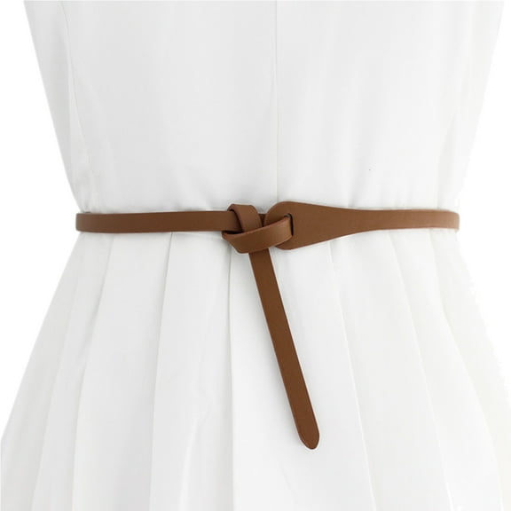 Prolriy Belts for Women Casual Retro Solid Color Tie Decorative Knot Belt Womens Belt
