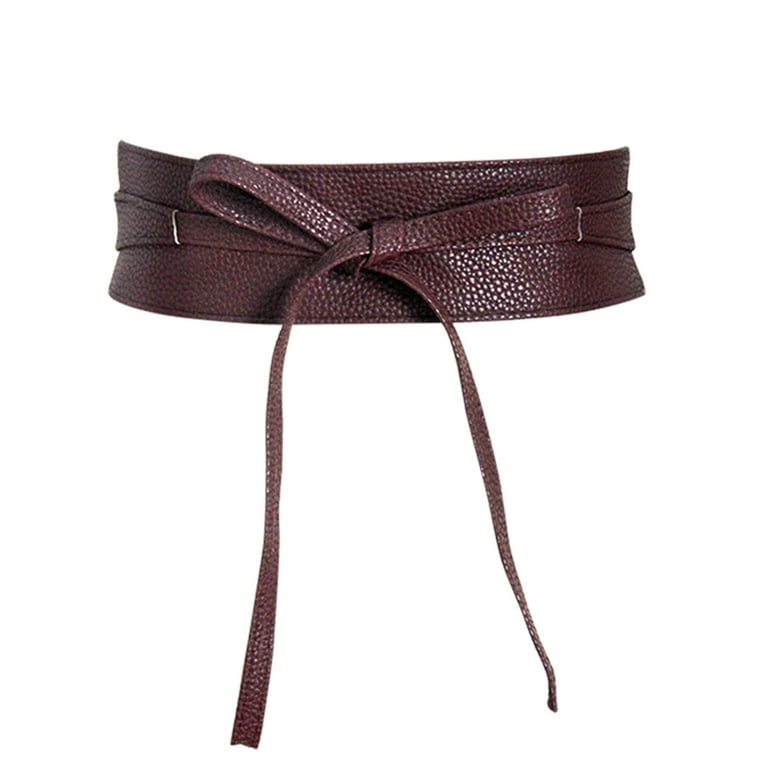Prolriy Belts for Women Faux Leather Wide Belt Ladies Versatile