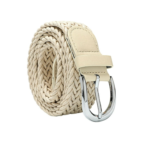Prolriy Belts for Women Ladies Fashion Wax Rope Ladies Belt Retro Decorative Jeans Belt Dress Pin Buckle Belt Women, Womens Belt Beige One Size