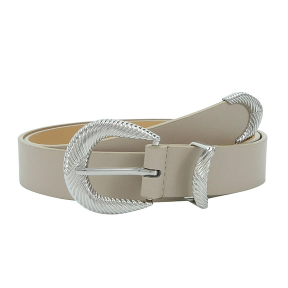 Prolriy Belts for Women Leather Belt Fashion Dress Belt with Single Prong Buckle Womens Belt Khaki
