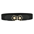 thumbnail image 1 of Prolriy Belts for Women, Women Casual Fashion Solid Stretch Wide Waist Flower Decorative Pants Belt Womens Belt Black, 1 of 3