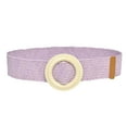 thumbnail image 1 of Prolriy Belts for Women, Women Solid Woven Elastic Casual Summer Belt Stretch Belt with Wooden Buckle Womens Belt Purple One Size, 1 of 2