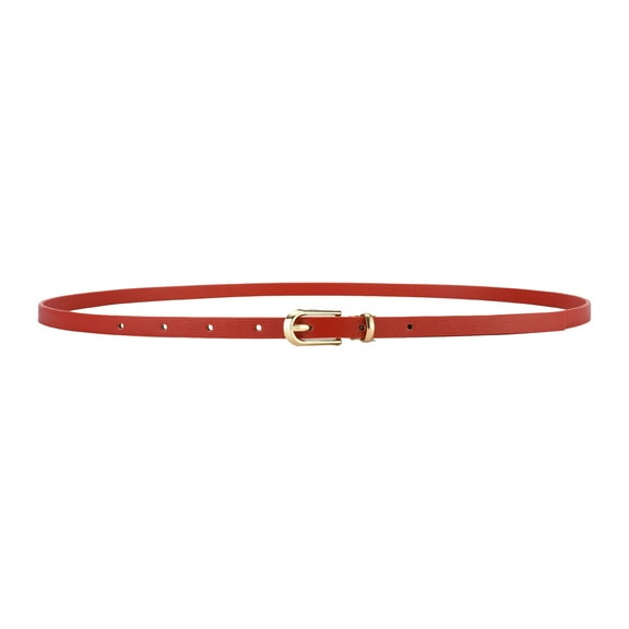 Prolriy Belts for Women, Women's Classic Simple Detachable and Slimming Leather Belt Womens Belt Red