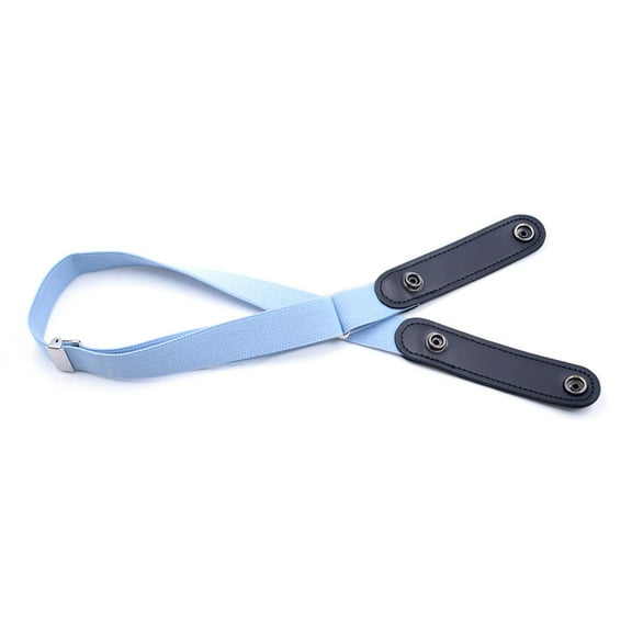 Prolriy Belts for Women for Hassle Jeans Adult/Children No Buckle- Belt Elastic Bulge Accessory Belt Men Light Blue