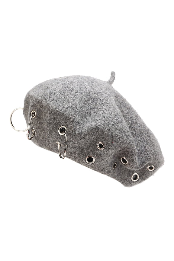 Flat Cap Beret Hats for Women Fashion Women's Solid Ring Vintage Painter Hat Beret Hat Cap Womens Hats Grey