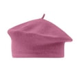 thumbnail image 1 of Prolriy Beret Hats for Women Ladies Solid Color Imitation Wool Beret Bud Hat Painter Hat Boinas Para Mujer Rose Gold, 1 of 3
