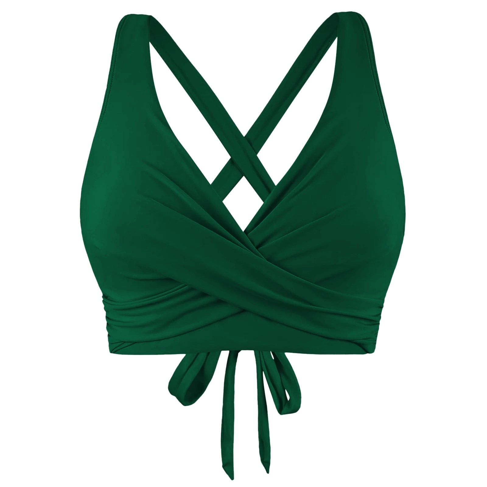 Prolriy Bikini Top Women Lace Up Swimwear Tops Underwire Full Coverage — free download