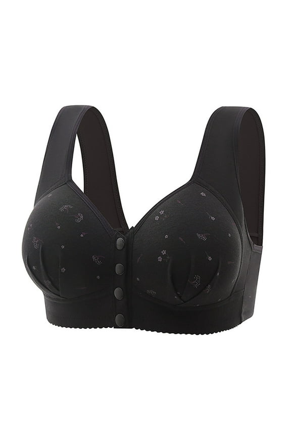 Bras for Women Bras for Women Push Up Wireless Solid Color Underwear Adjustable Breathable Comfort Support Anti Drop Bra Bralettes for Women Black S