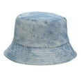 thumbnail image 1 of Prolriy Bucket Hat Men Cap Fisherman Unisex Adult Vintage Hat Outdoors Women Denim Baseball Caps Hats for Men Women Blue3, 1 of 1
